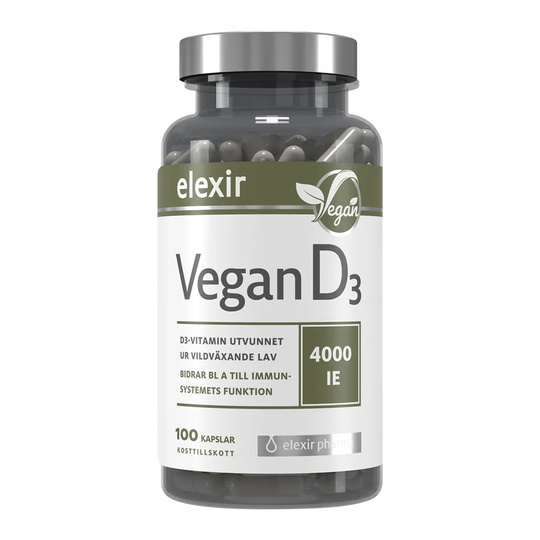 Elexir Pharma D3 Vegan, 100 kapslar