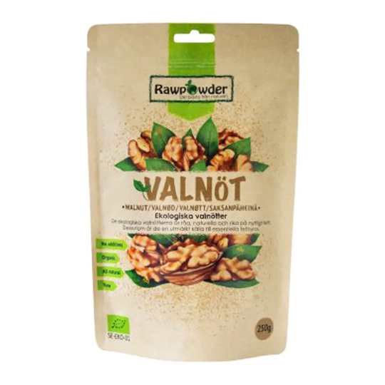 Rawpowder Valnötter, 250g ekologisk