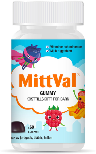 MittVal Gummy Barn 60 tabletter
