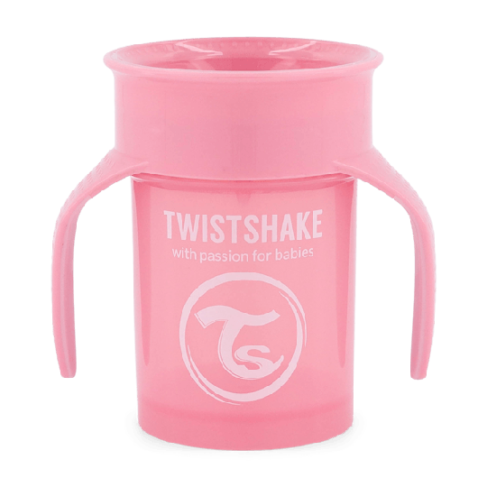 Twistshake 360 Cup Pastel Pink 6+m