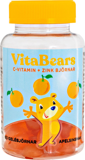 VitaBears C-vitamin + Zink Apelsinsmak 60st