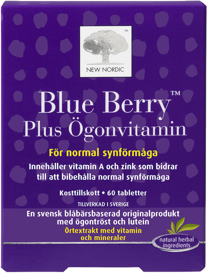 New Nordic Blue Berry Plus Ögonvitamin Tablett 60st