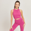 MP Women's Essential Cropped Rib Vest - Sangria/röd - S