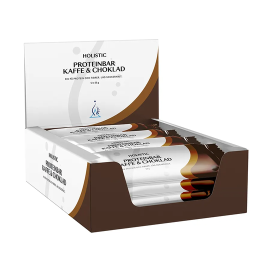Holistic Proteinbar Kaffe & Choklad, 12 x 55 g