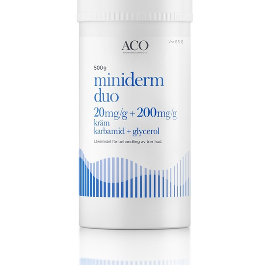 Miniderm Duo, Mjukgörande Kräm, 2% Karbamid 20% Glycerol 500 g