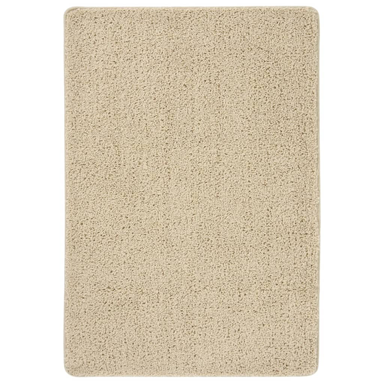 vidaXL Matta gräddvit 120x170 cm halkfri