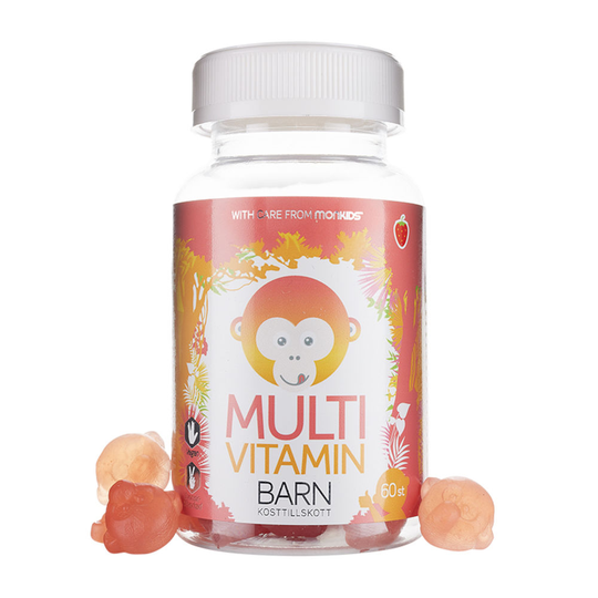 Monkids Multivitamin Barn Jordgubb 60 st
