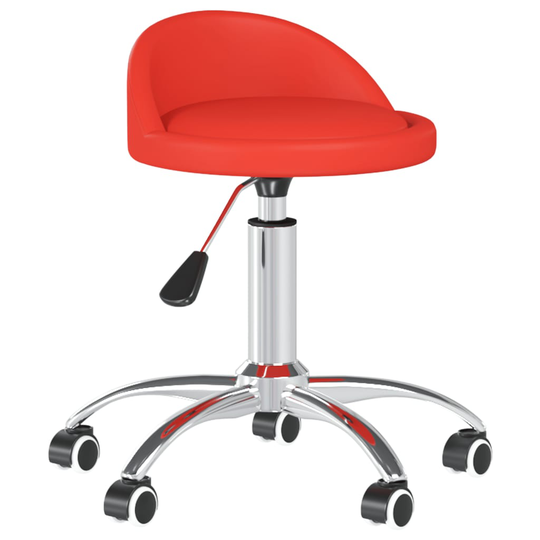 vidaXL Massagepall röd konstläder