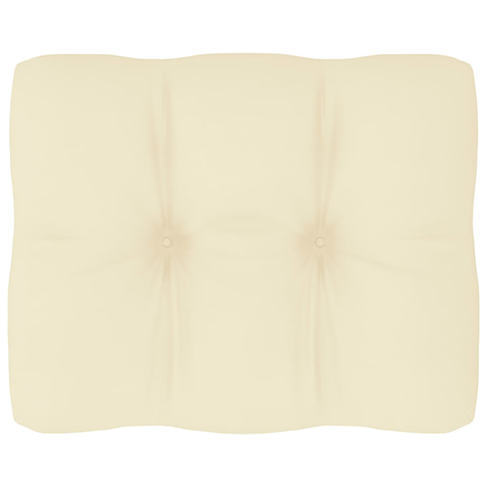 vidaXL Dyna till pallsoffa gräddvit 50x40x10 cm