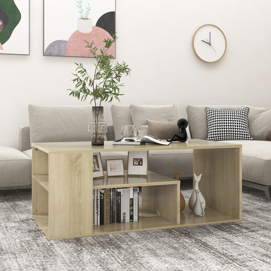 vidaXL Soffbord sonoma-ek 100x50x40 cm spånskiva
