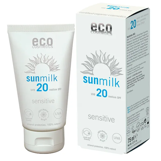 Eco Cosmetics Sollotion SPF 20 Sensitive, 75 ml ekologisk