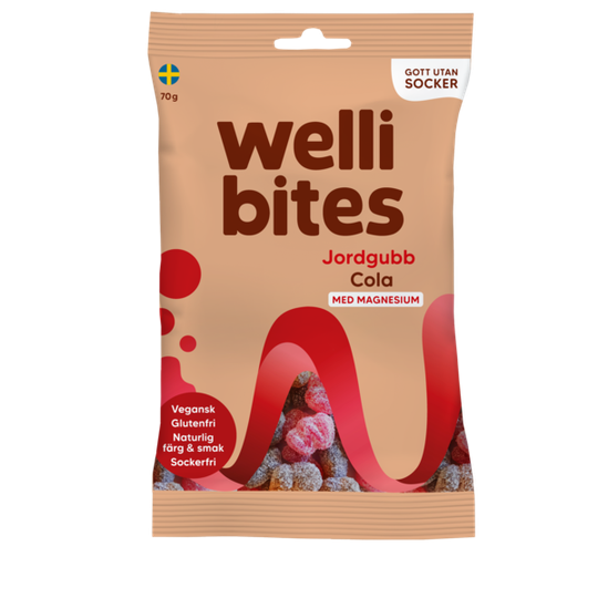 Wellibites Jordgubb Cola 70 g