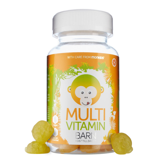Monkids Multivitamin Barn Apelsin 60 st