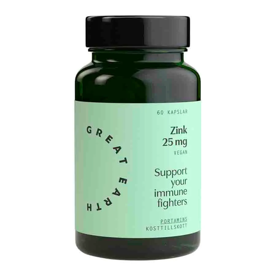 Great Earth Zink 25 mg, 60 kapslar
