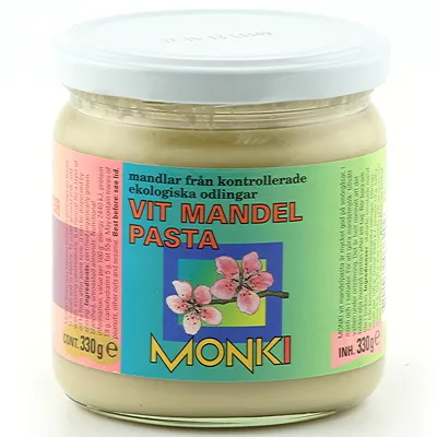 Monki Mandelpasta vit, 330g ekologisk