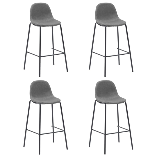 vidaXL Barstolar 4 st taupe tyg