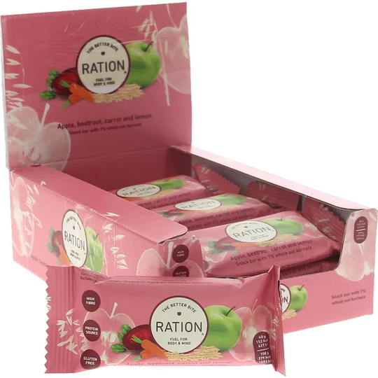 Ration Bar Äpple Rödbeta Morot Lime 12-pack