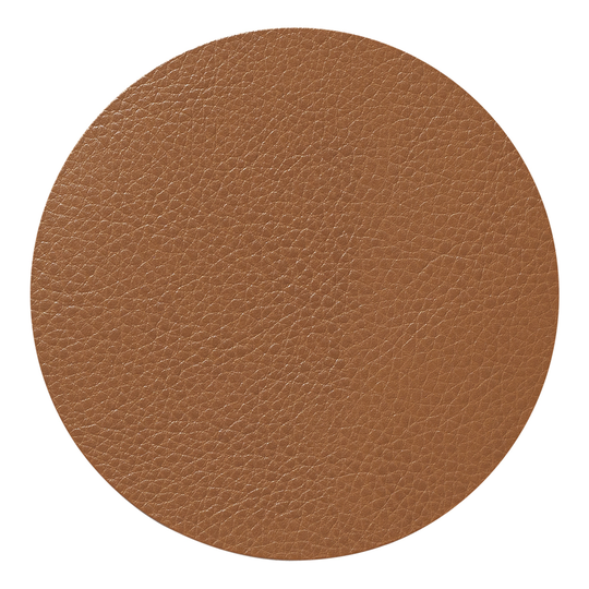 Lind DNA - Leather Serene Circle Glasunderlägg 10 cm Nature