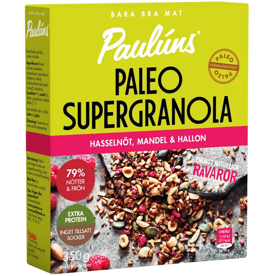 Paulúns Müsli Hasselnöt Mandel & Hallon