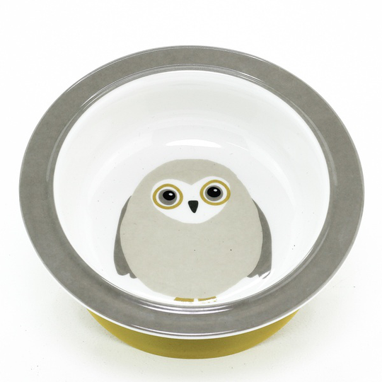 Rätt Start Owls Sugkoppstallrik grå