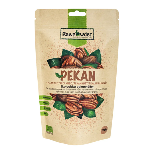 Rawpowder Pekannötter, 250g ekologisk