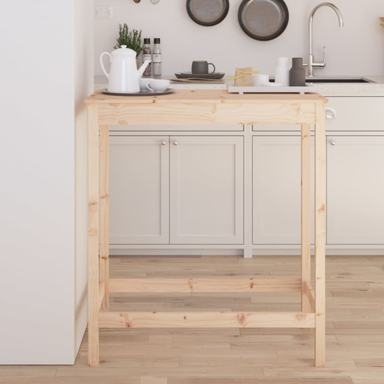 vidaXL Barbord 100x50x110 cm massivt furuträ
