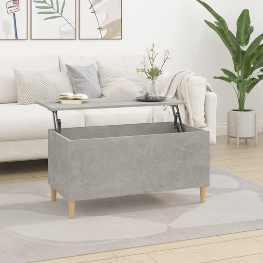 vidaXL Soffbord betonggrå 90x44,5x45 cm konstruerat trä
