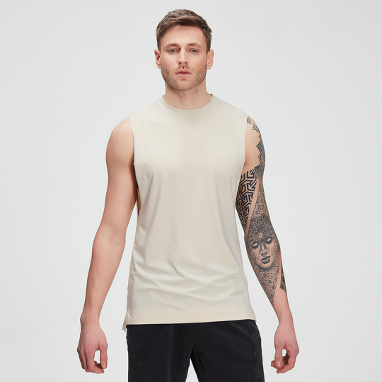 MP Training drirelease® Tank för män med djupt ringade ärmhål - Beige - XS