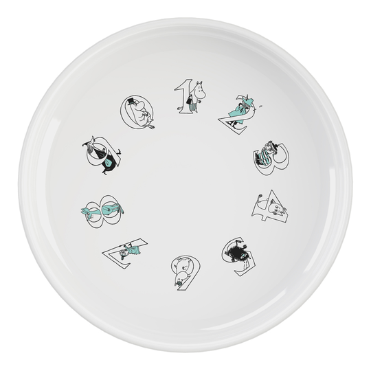 Rig-Tig - Moomin ABC Tallrik Djup 15 cm Vit/Turqouise