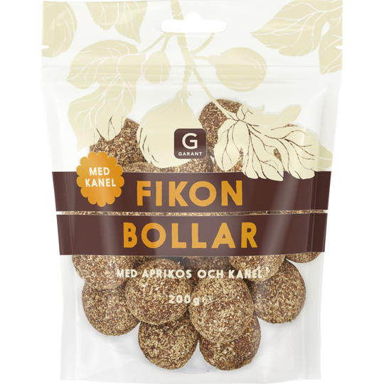 Garant Fikonbollar Aprikos & Kanel 200 g