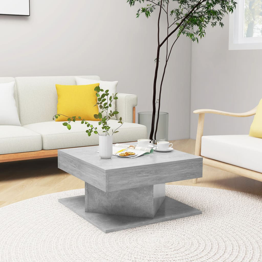 vidaXL Soffbord betonggrå 57x57x30 cm spånskiva