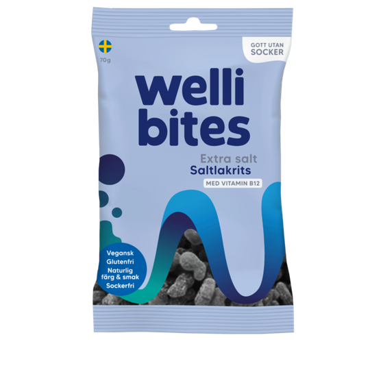 Wellibites Extra salt saltlakrits 70 g