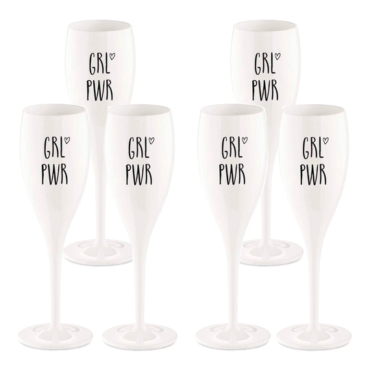 Koziol - Cheers Champagneglas 6-pack: Grl Pwr