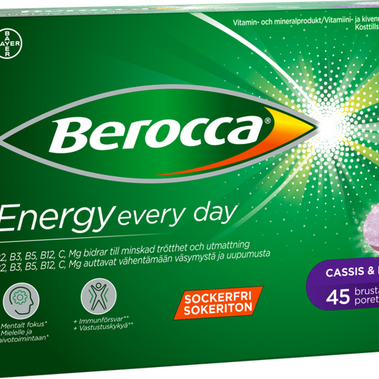 Berocca Energy Cassis & Berries 45 brustabletter