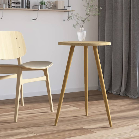 vidaXL Cafébord ljusbrun Ø50x76 cm MDF och järn