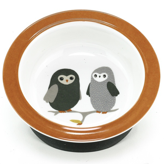Rätt Start Owls Sugkoppstallrik rost