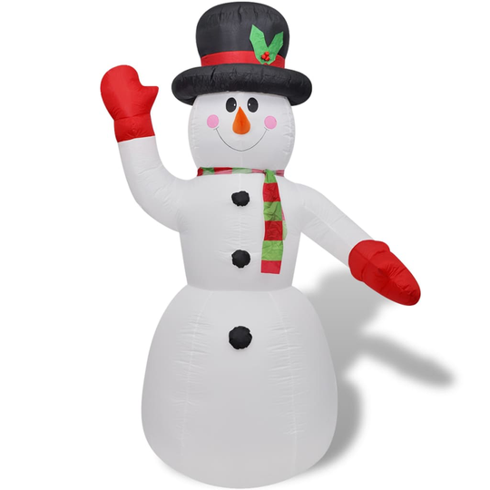 vidaXL Uppblåsbar snögubbe 240 cm