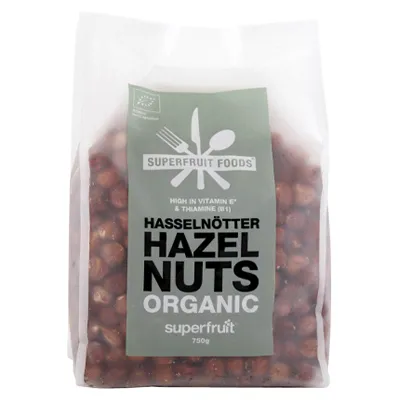 Superfruit Hasselnötter Naturella, 750g ekologisk