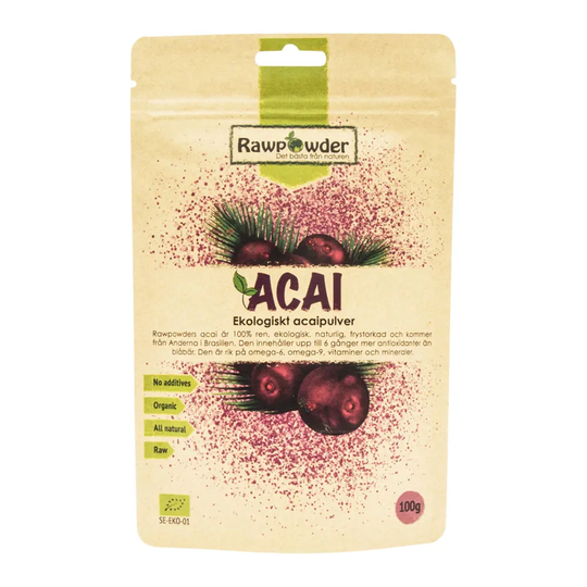 Rawpowder Acai Bär Pulver, 100g ekologisk