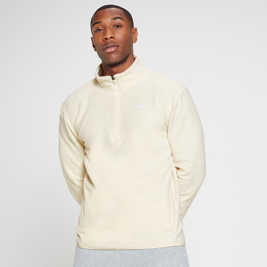 MP Men's Rest Day Fleece1/4 Zip - Beige - S