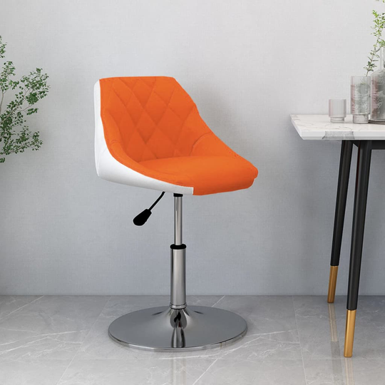 vidaXL Barstol orange och vit konstläder