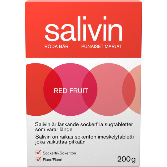 Salivin Sugtabletter Vid Muntorrhet Röda Bär 200 g