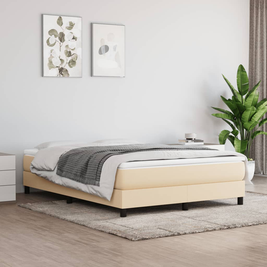 vidaXL Pocketresårmadrass gräddvit 140x190x20 cm tyg