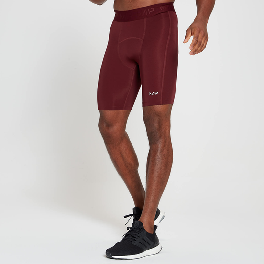 MP Men's Essentials Training Base Layer Shorts - Vinröd - XXS