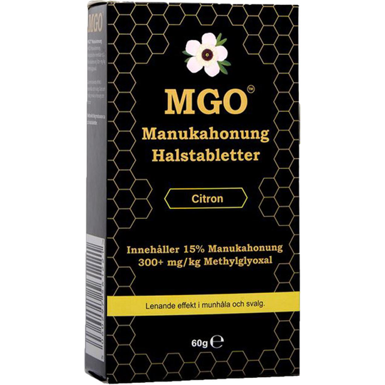 MGO Manukahonung Halstabletter Citron 300+ 60g