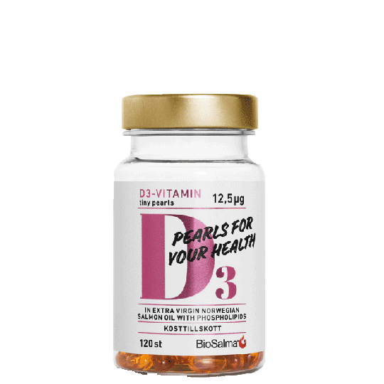 D3-vitamin 12,5μg Tiny Pearls, 120 kapslar
