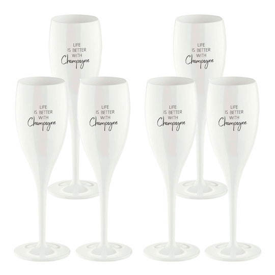 Koziol - Cheers Champagneglas 6-pack: Life is better with champagne