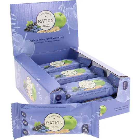 Ration Bar Äpple Blåbär & Svartvinbär 12-pack