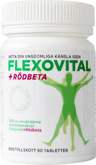 Flexovital + Rödbeta Burk Tablett 90st