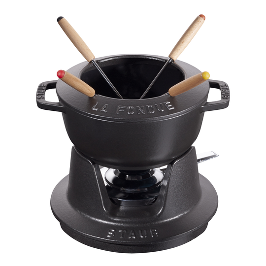 Staub - Fondueset 1,1 L gjutjärn Svart